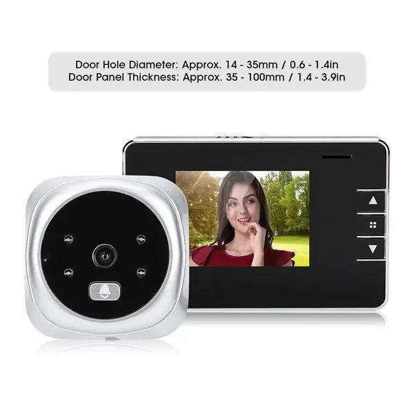 Smart Digital Peephole Door Viewer & Doorbell | 2.8" Screen, Night Vision, Photo & Video