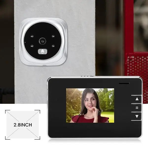 Smart Digital Peephole Door Viewer & Doorbell | 2.8" Screen, Night Vision, Photo & Video