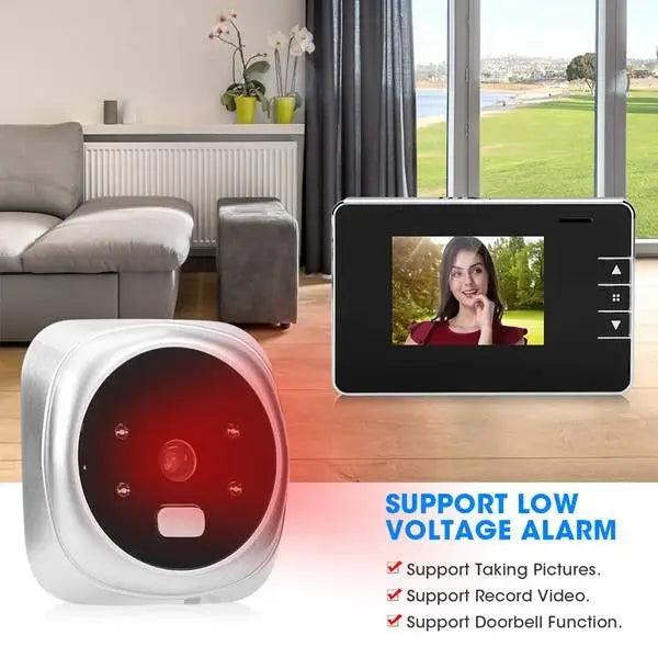 Smart Digital Peephole Door Viewer & Doorbell | 2.8" Screen, Night Vision, Photo & Video