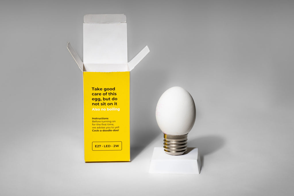 Egglamp White | Real Eggshell Light Bulb, Handmade in the Netherlands