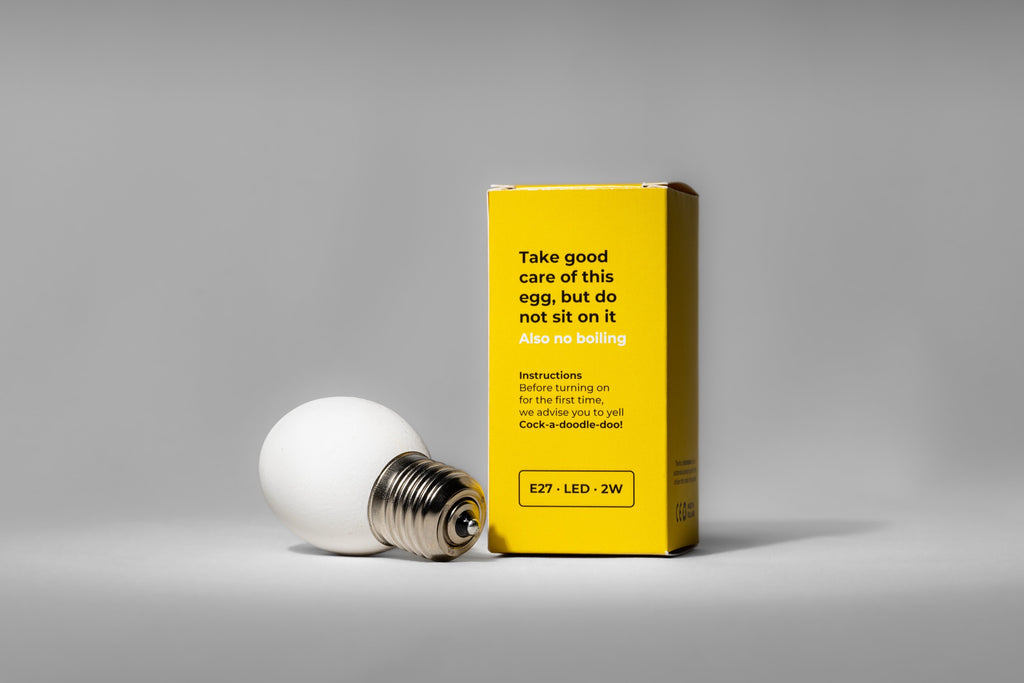 Egglamp White | Real Eggshell Light Bulb, Handmade in the Netherlands