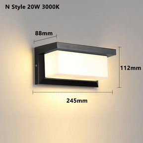 LED Outdoor Lights Waterproof IP65 Motion Sensor Light Wall Light AC85-265V Porch Lights Balcony Garden Lights Outdoor Wall Lamp