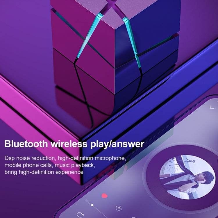 Qone Cube AI Voice Bluetooth Speaker | RGB Lighting, 3W Sound, FM Radio — Black / White / Blue / Pink