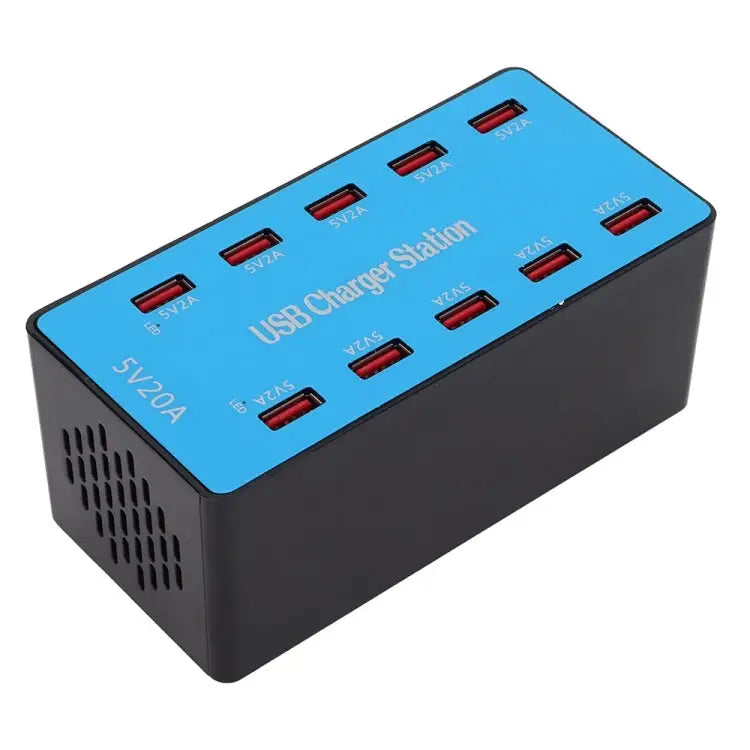 A5B 10-Port USB Charging Station 100W | Smart Charge 10 Devices at Once, AU Plug