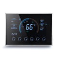BHP-8000-WIFI-SS 3H2C Smart Home Heat Pump Round Room Brushed Mirror Housing Thermostat with WiFi, AC 24V, with WiFi