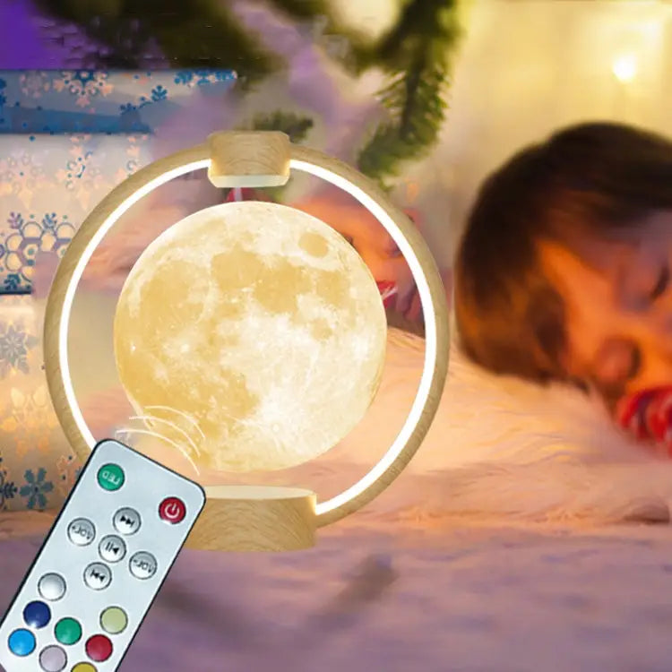 Magnetic Levitation Moon Bluetooth Speaker | Floating 3D Moon Lamp, Dimmable, 7-Colour Glow