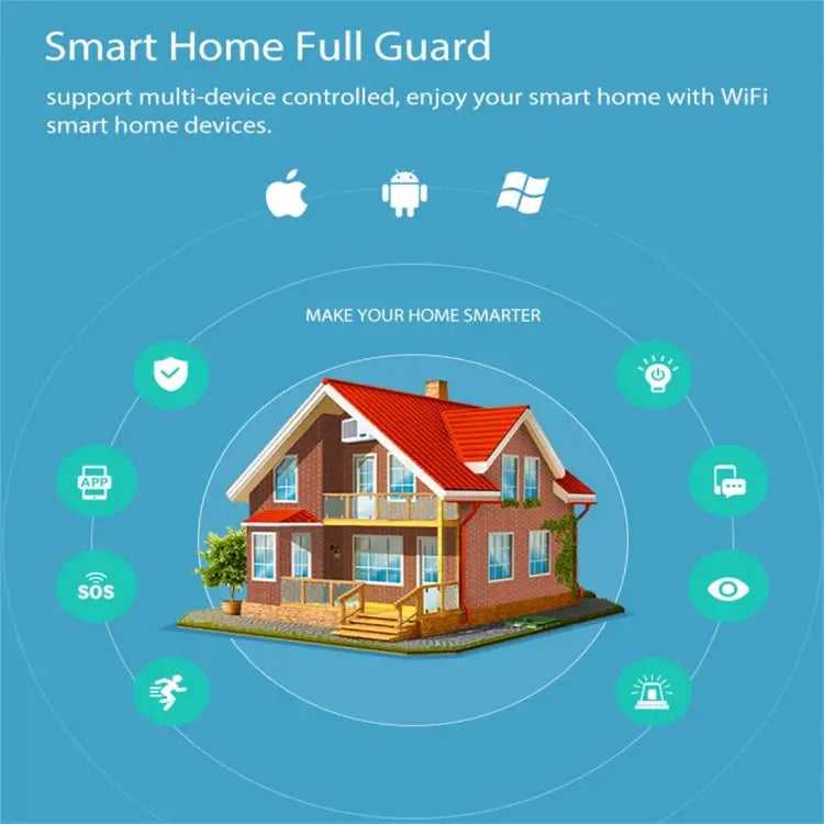 NEO Smart WiFi Light Switch | 2-Gang Touch Panel, EU, Tuya/Smart Life App, 2.4GHz