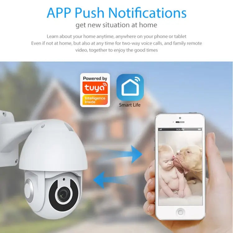 360° Outdoor Smart PTZ Security Camera | 1080P WiFi, Night Vision, Alexa & Google Home