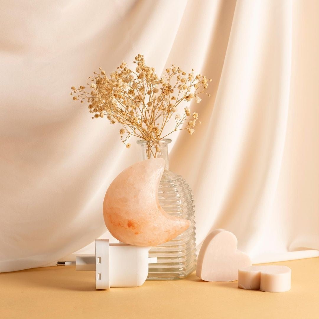 Orange Himalayan Salt Moon Night Light