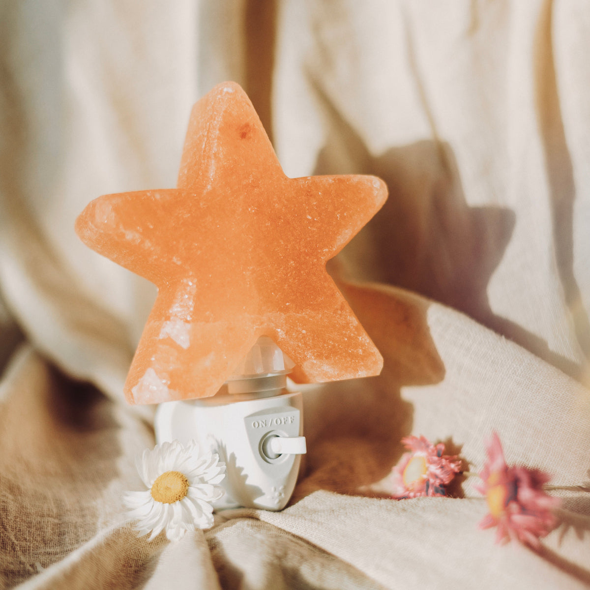 Orange Himalayan Salt Star Night Light