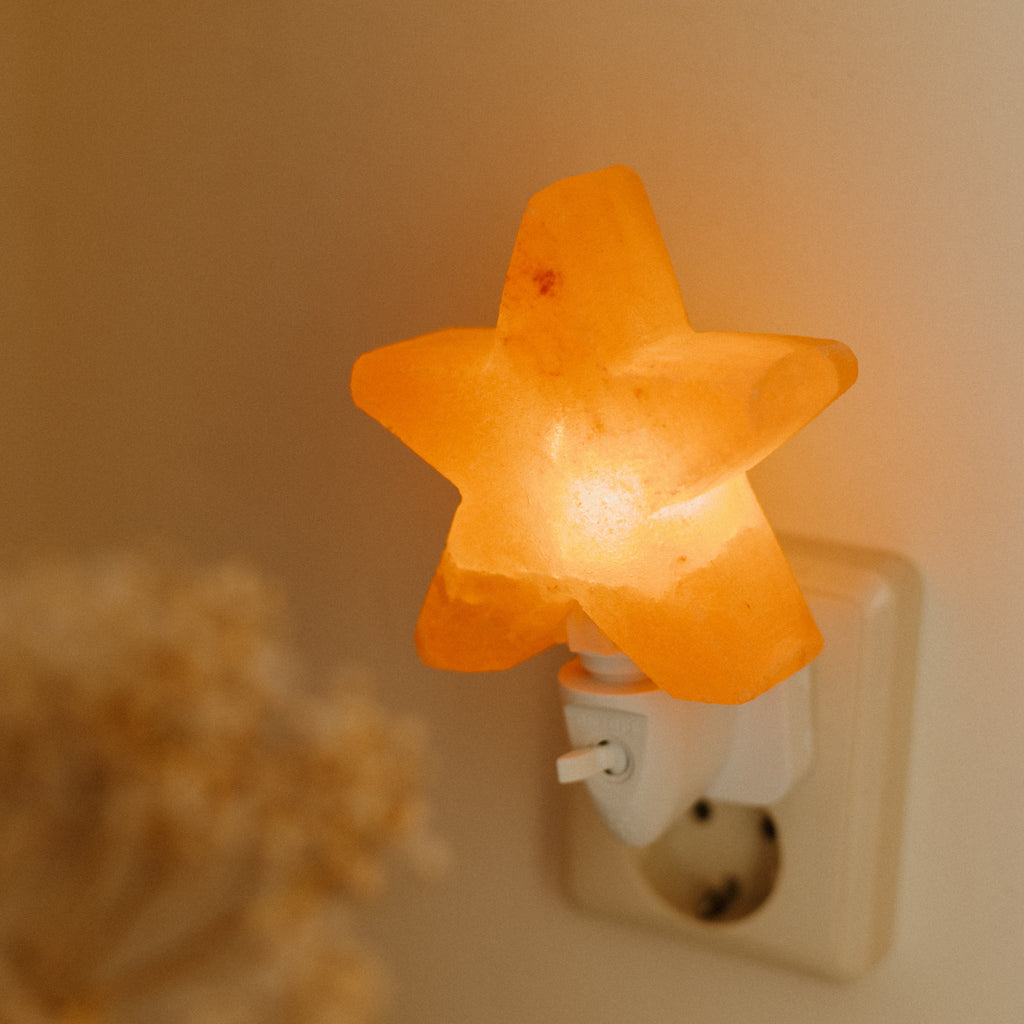 Orange Himalayan Salt Star Night Light