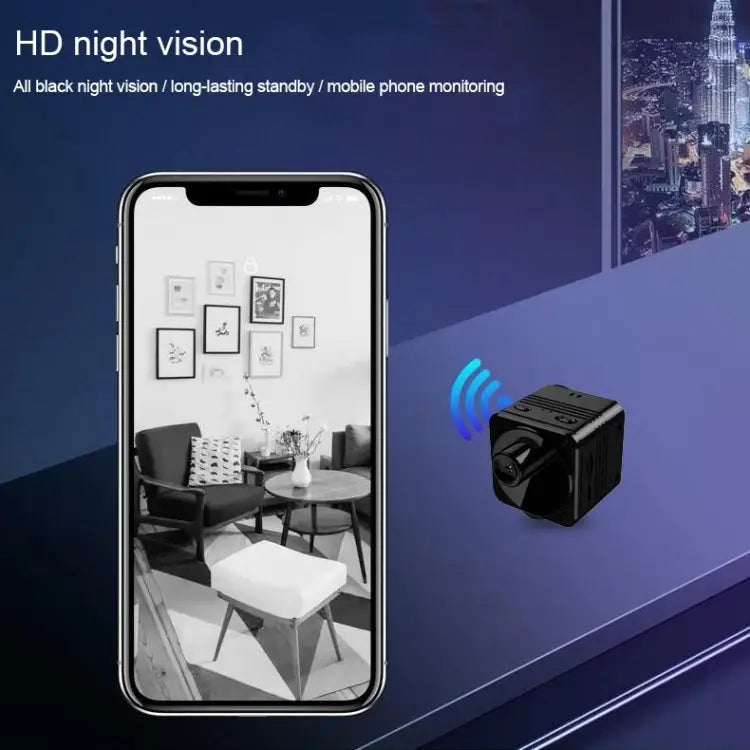 R89 HD 1080P Mini WiFi Spy Camera | 160° Wide Angle, Night Vision, Motion Detection, 12hr Battery