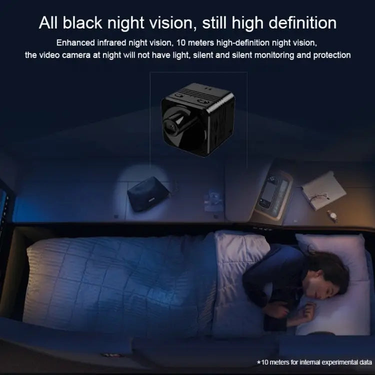 R89 HD 1080P Mini WiFi Spy Camera | 160° Wide Angle, Night Vision, Motion Detection, 12hr Battery