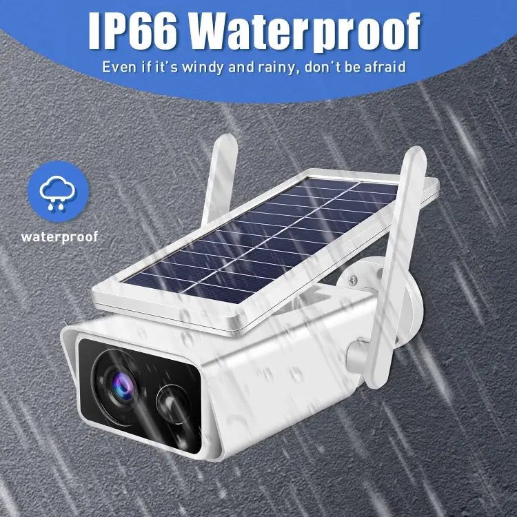 Solar Powered WiFi Security Camera | 1080P HD, IP66 Weatherproof, Night Vision, Two-Way Audio