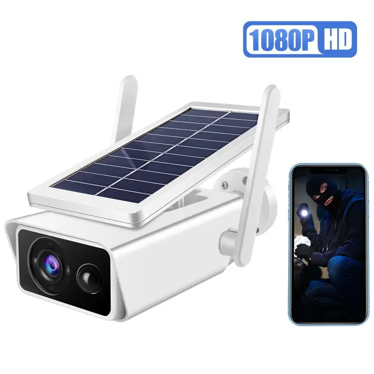 Solar Powered WiFi Security Camera | 1080P HD, IP66 Weatherproof, Night Vision, Two-Way Audio