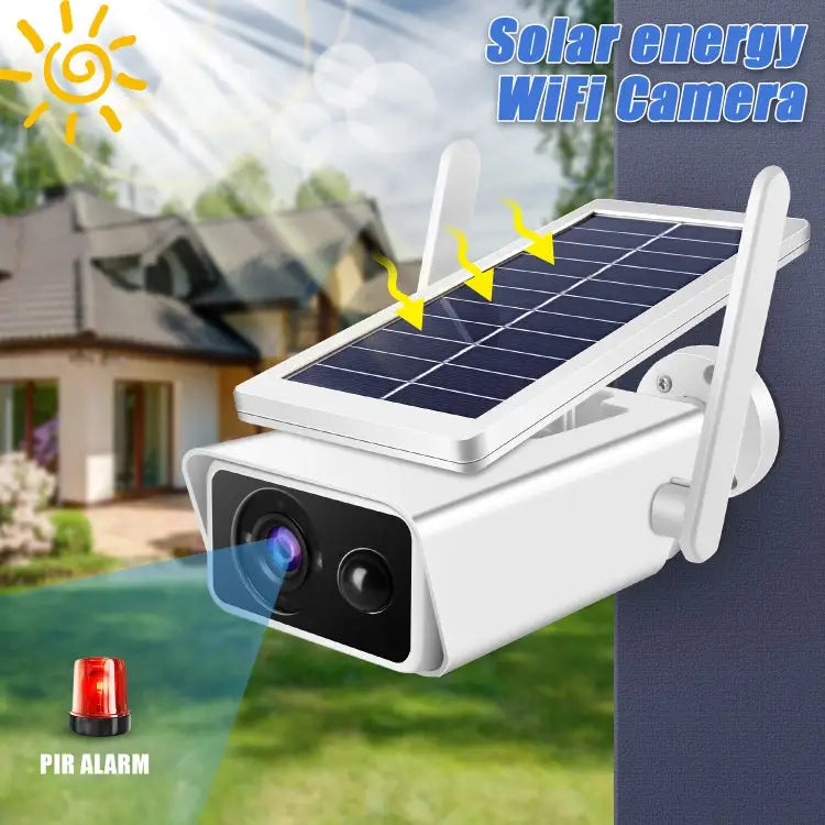 Solar Powered WiFi Security Camera | 1080P HD, IP66 Weatherproof, Night Vision, Two-Way Audio