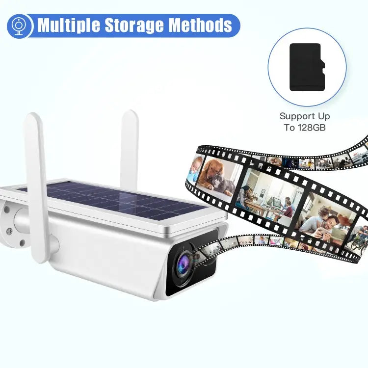 Solar Powered WiFi Security Camera | 1080P HD, IP66 Weatherproof, Night Vision, Two-Way Audio
